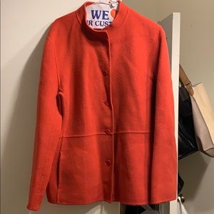 Eileen Fisher wool orange/red jacket. XL